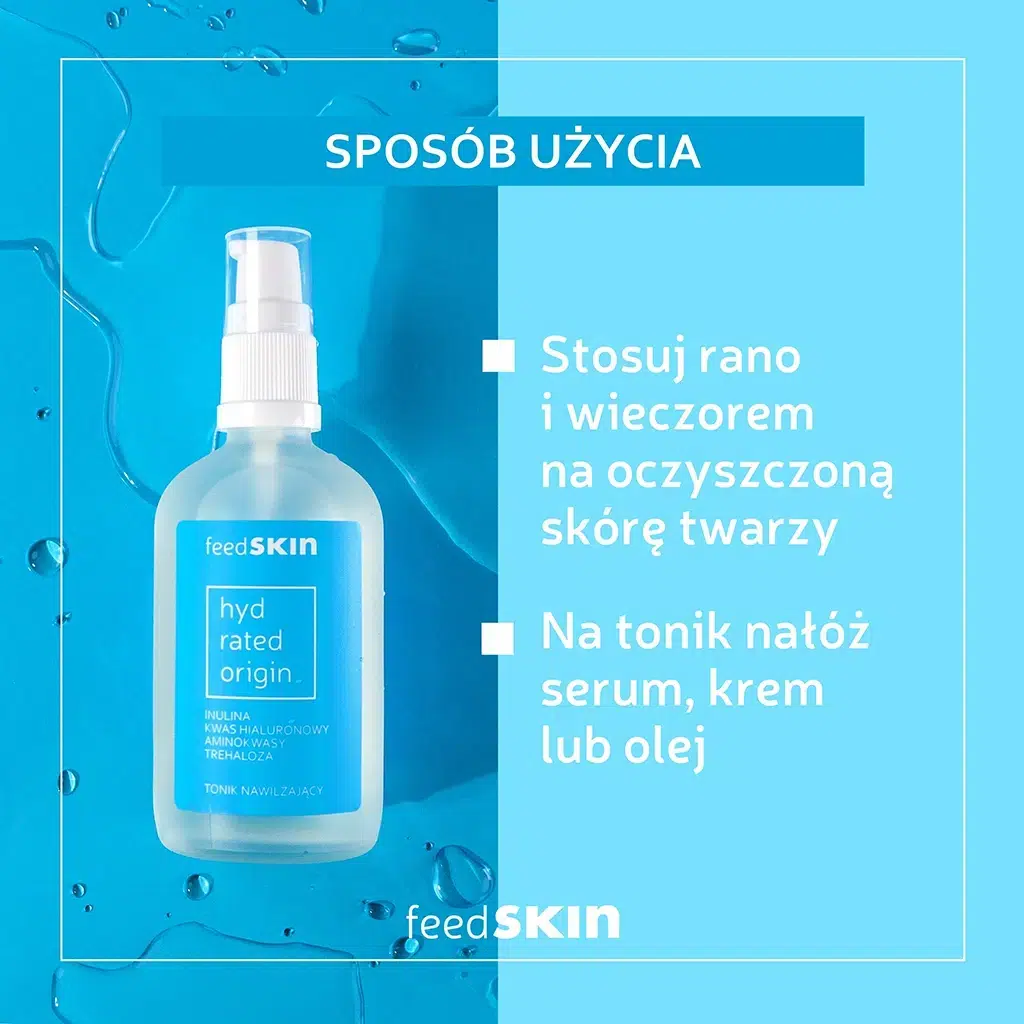 EEDSKIN Hydrated Origin Tonik nawilżający - stosuj rano i wieczorem na oczyszczoną skórę twarzy, na tonik nałóż krem, serum lub olej
