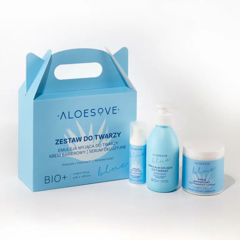 ALOESOVE BLUE Zestaw do twarzy torebka